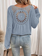Pull À Col En V En Maille Gaufrée Pour Femme | Idéal Pour La Mi-Saison