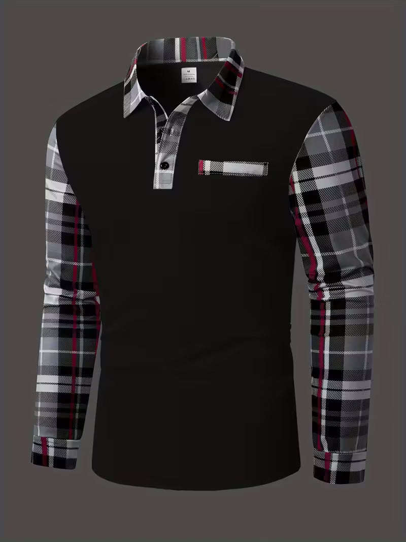 Chemise À Manches Longues Avec Détail Poche Poitrine Et Coupe Ajustée Pour Homme | Idéale Pour Le Bureau Et Les Occasions Quotidiennes
