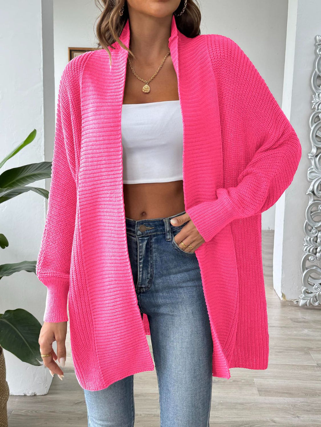 Cardigan Long En Maille Pour Femmes | Idéal Pour Superposition En Mi-Saison