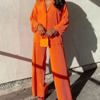 Ensemble Deux Pièces avec Pantalon Drapé pour Femme | Idéal pour Tenues Quotidiennes et de Travail