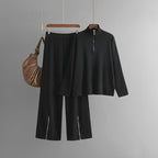 Ensemble Deux Pièces Avec Haut À Fermeture Éclair Et Pantalon Pour Femmes | Idéal Pour Usage Quotidien Et Loisirs