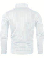 Pull Pour Homme Avec Col Zippé Et Motif Côtelé Pour Adulte | Idéal Pour Usage Quotidien Et Polyvalent