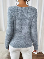 Pull à Col V avec Coupe Ample pour Femme | Idéal pour Usage Quotidien et Mi-Saison