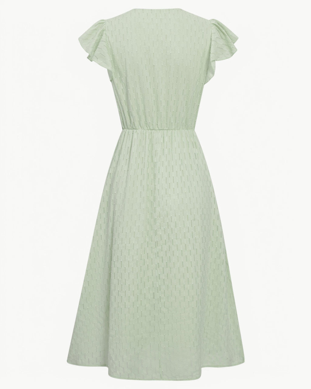 Robe Midi Avec Manches À Volants Pour Femme | Idéal Pour Usage Quotidien Et Occasions