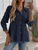 Chemise À Manches Longues Avec Fermeture Boutonnée Pour Femmes | Idéal Pour Travail Et Usage Quotidien