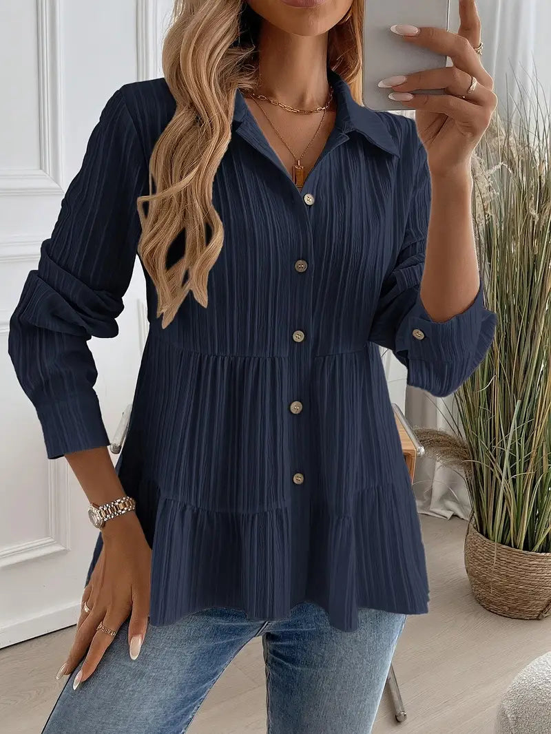 Chemise À Manches Longues Avec Fermeture Boutonnée Pour Femmes | Idéal Pour Travail Et Usage Quotidien
