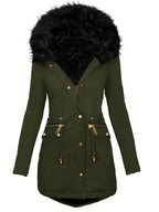 Parka à Capuche avec Finition Douce pour Femmes | Idéale pour l’Automne et l’Hiver