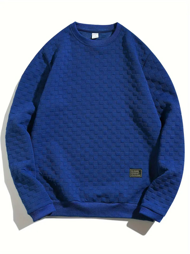 Sweatshirt À Motif Texturé Avec Coupe Décontractée Pour Adultes | Idéal Pour Toutes Saisons