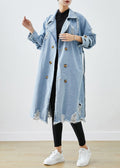 Manteau Long en Jean avec Coupe Structurée pour Femme | Idéal pour la Saison Hivernale