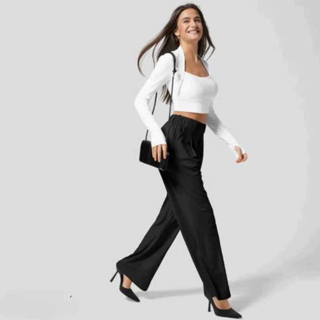 Pantalon Taille Haute Avec Coupe Ajustée Pour Femmes | Idéal Pour Un Usage Quotidien