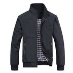 Veste À Coupe Ajustée Avec Col Montant Pour Hommes | Idéale Pour Mi-Saison