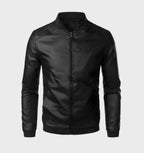 Blouson Moto À Coupe Ajustée Avec Poches Zippées Pour Homme | Idéal Pour La Mi-Saison Et Un Usage Quotidien