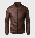 Blouson Moto À Coupe Ajustée Avec Poches Zippées Pour Homme | Idéal Pour La Mi-Saison Et Un Usage Quotidien