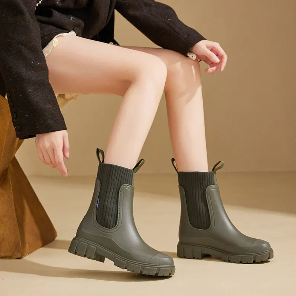 Bottines Chelsea à Enfiler avec Tige Montante pour Femmes | Idéal pour l’Automne et l’Hiver