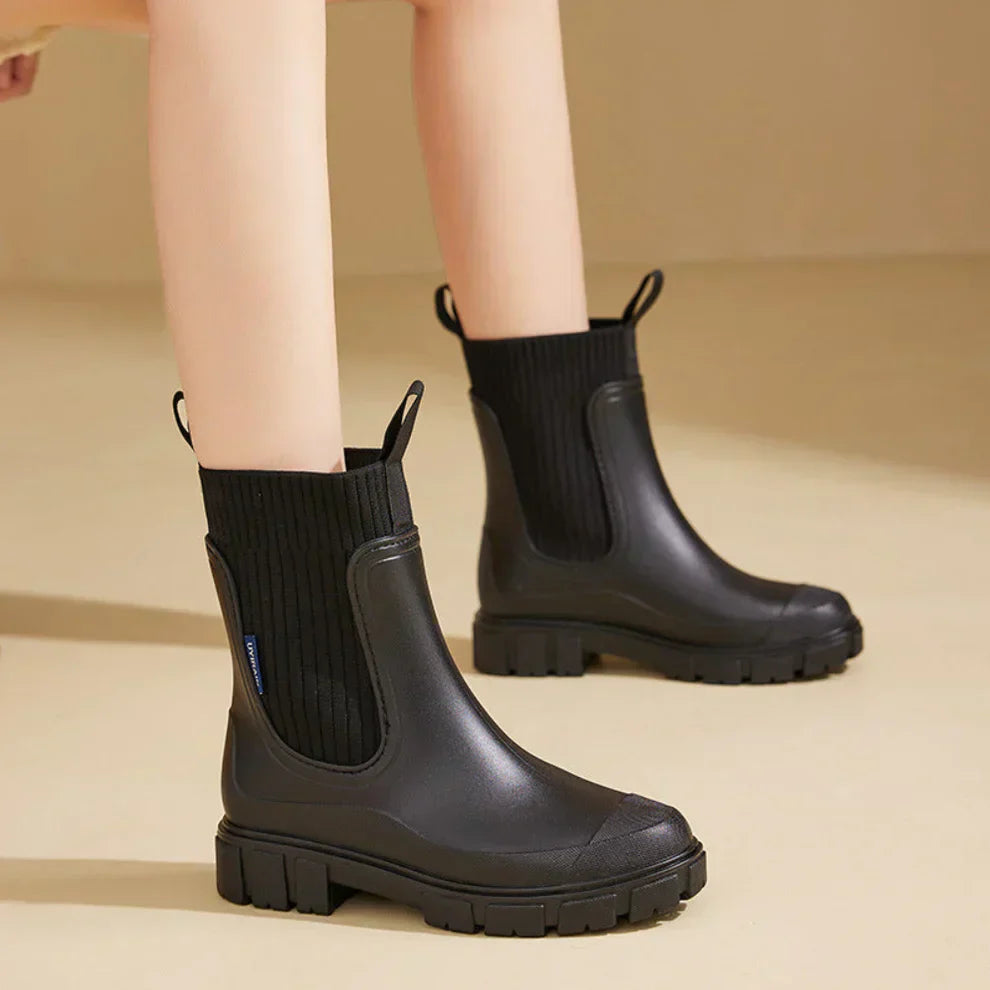 Bottines Chelsea à Enfiler avec Tige Montante pour Femmes | Idéal pour l’Automne et l’Hiver