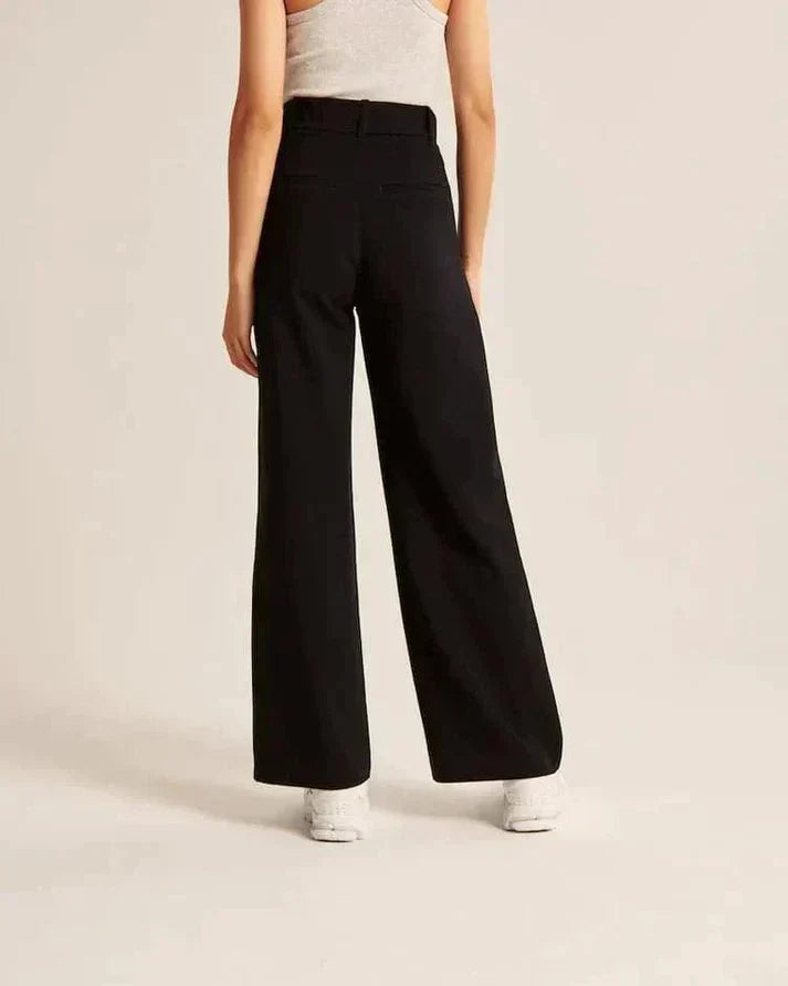 Pantalon Tailleur avec Coupe Ajustée et Taille Structurée pour Femme | Idéal pour Bureau et Événements