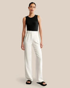 Pantalon Tailleur avec Coupe Ajustée et Taille Structurée pour Femme | Idéal pour Bureau et Événements