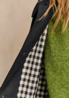 Trench-Coat Avec Fermeture Boutonnée Et Doublure À Carreaux Pour Femme | Idéal Pour Mi-Saison