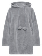 Robe À Capuche Ample avec Poches pour Femme Grande Taille | Idéale pour L’Automne Et L’Hiver