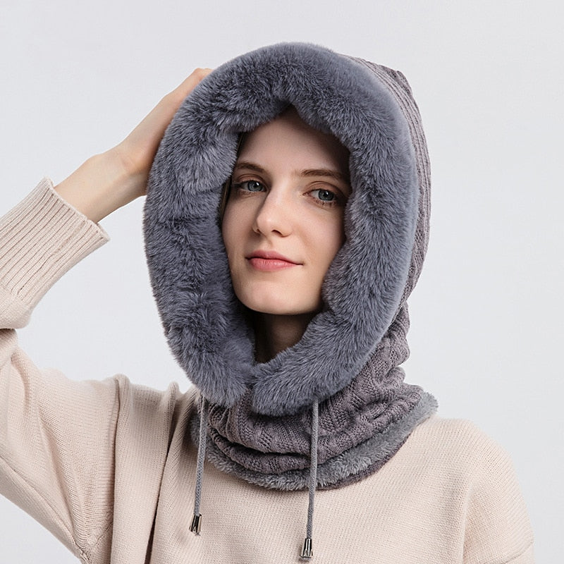 Écharpe Hiver 3-en-1 avec Cagoule Et Masque Intégré pour Adultes | Idéale pour Les Activités Extérieures