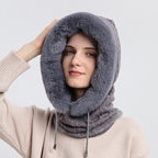 Écharpe Hiver 3-en-1 avec Cagoule Et Masque Intégré pour Adultes | Idéale pour Les Activités Extérieures