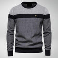 Pull En Maille À Motif Colour Block Avec Coupe Décontractée Pour Homme | Idéal Pour Le Quotidien Et Le Bureau