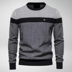 Pull En Maille À Motif Colour Block Avec Coupe Décontractée Pour Homme | Idéal Pour Le Quotidien Et Le Bureau