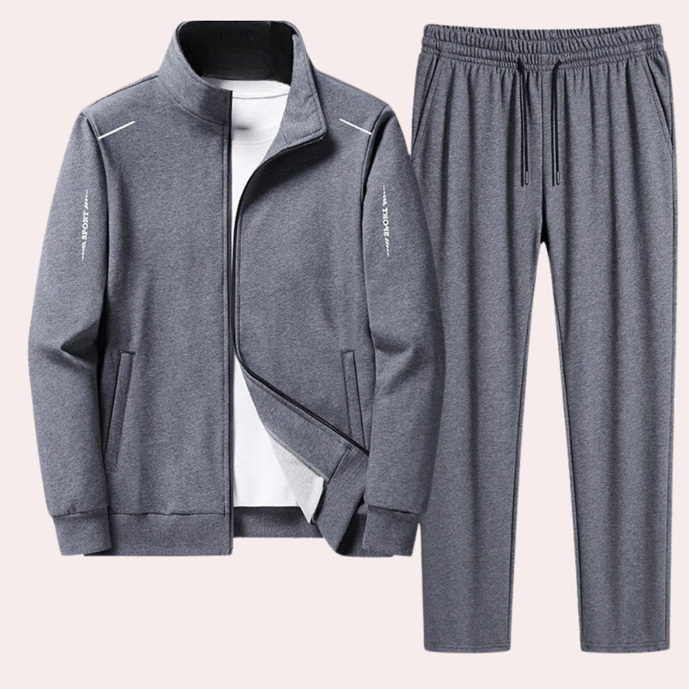 Ensemble Deux Pièces avec Veste Zippée et Pantalon pour Homme | Idéal pour Un Usage Quotidien