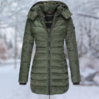 Manteau d’Hiver Mi-Long avec Fermeture à Boutons pour Femme | Idéal pour la Saison Froide