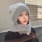 Ensemble Bonnet Et Écharpe avec Finition Texturée pour Femme | Idéal pour L’Hiver