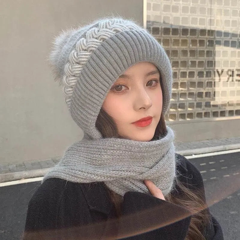 Ensemble Bonnet Et Écharpe avec Finition Texturée pour Femme | Idéal pour L’Hiver