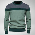 Pull En Maille À Motif Colour Block Avec Coupe Décontractée Pour Homme | Idéal Pour Le Quotidien Et Le Bureau