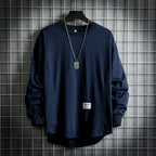 Pull En Maille Coupe Oversize Avec Col Rond Et Ourlet Allongé Pour Homme | Idéal Pour Usage Quotidien