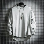 Pull En Maille Coupe Oversize Avec Col Rond Et Ourlet Allongé Pour Homme | Idéal Pour Usage Quotidien