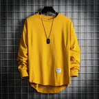 Pull En Maille Coupe Oversize Avec Col Rond Et Ourlet Allongé Pour Homme | Idéal Pour Usage Quotidien