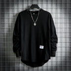 Pull En Maille Coupe Oversize Avec Col Rond Et Ourlet Allongé Pour Homme | Idéal Pour Usage Quotidien