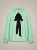 Blouse Ajustée Avec Motif Carreaux Et Nœud Pour Femme | Idéale Pour Usage Quotidien Et Travail