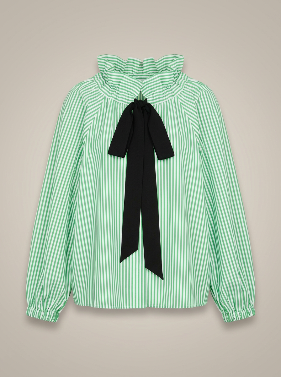 Blouse Ajustée Avec Motif Carreaux Et Nœud Pour Femme | Idéale Pour Usage Quotidien Et Travail