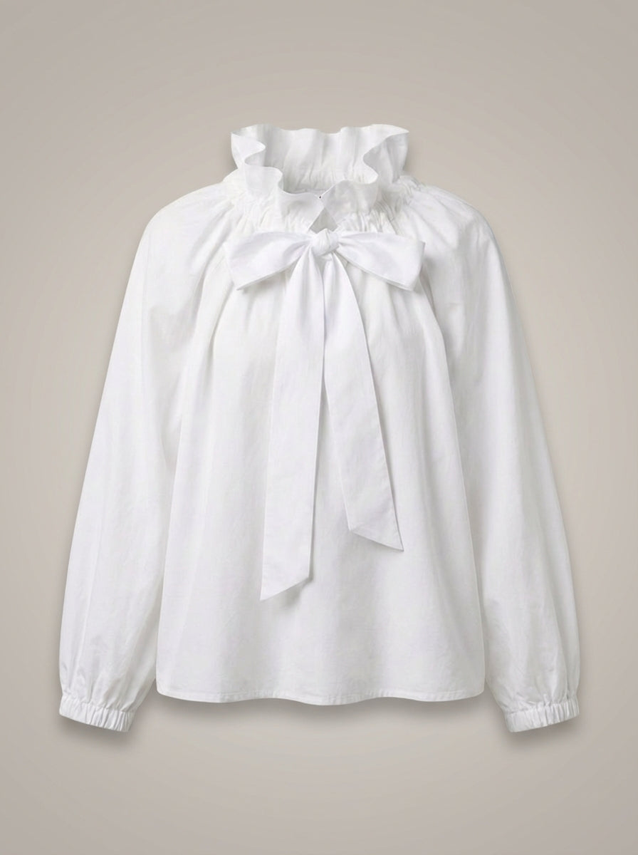 Blouse Ajustée Avec Motif Carreaux Et Nœud Pour Femme | Idéale Pour Usage Quotidien Et Travail