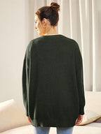 Cardigan Relaxé à Col V avec Boutons pour Femme | Idéal pour le Quotidien et la Superposition