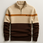 Pull À Col Zippé Avec Coupe Ajustée Pour Homme | Idéal Pour Le Printemps Et L’Automne