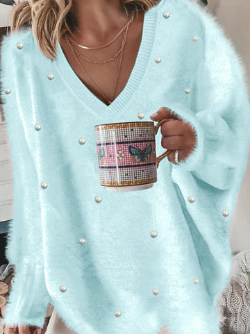 Pull Oversize Avec Détails En Relief Et Coupe Décontractée Pour Femme | Idéal Pour La Saison Fraîche