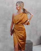 Robe De Soirée Courte avec Coupe Ajustée Et Col Rond pour Femmes | Idéale pour Les Occasions Spéciales