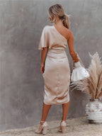 Robe De Soirée Courte avec Coupe Ajustée Et Col Rond pour Femmes | Idéale pour Les Occasions Spéciales