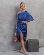 Robe De Soirée Courte avec Coupe Ajustée Et Col Rond pour Femmes | Idéale pour Les Occasions Spéciales