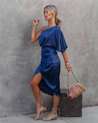 Robe De Soirée Courte avec Coupe Ajustée Et Col Rond pour Femmes | Idéale pour Les Occasions Spéciales