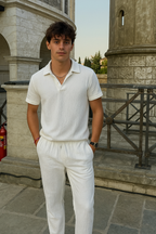 Ensemble Été Deux Pièces Avec Polo Et Pantalon Droit Pour Homme | Idéal Pour Usage Quotidien