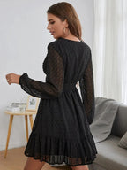 Robe Coupe et flare à Pois avec Coupe Sportive pour Femme | Idéale pour les Sorties ou les Occasions Décontractées