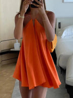 Robe dos Nu à col en V Plongeant pour Femme | Idéale pour les Sorties Estivales