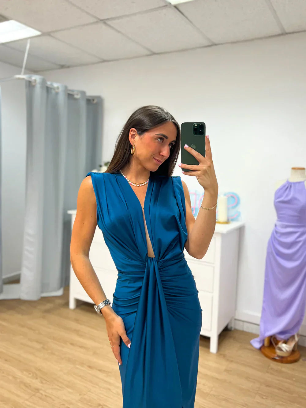 Robe Maxi Plissée Avec Coupe Longue Pour Femme | Idéale Pour Événements Formels Et Soirées